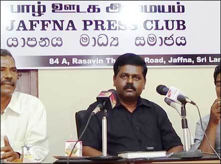 Sritharan press conf Jaffna