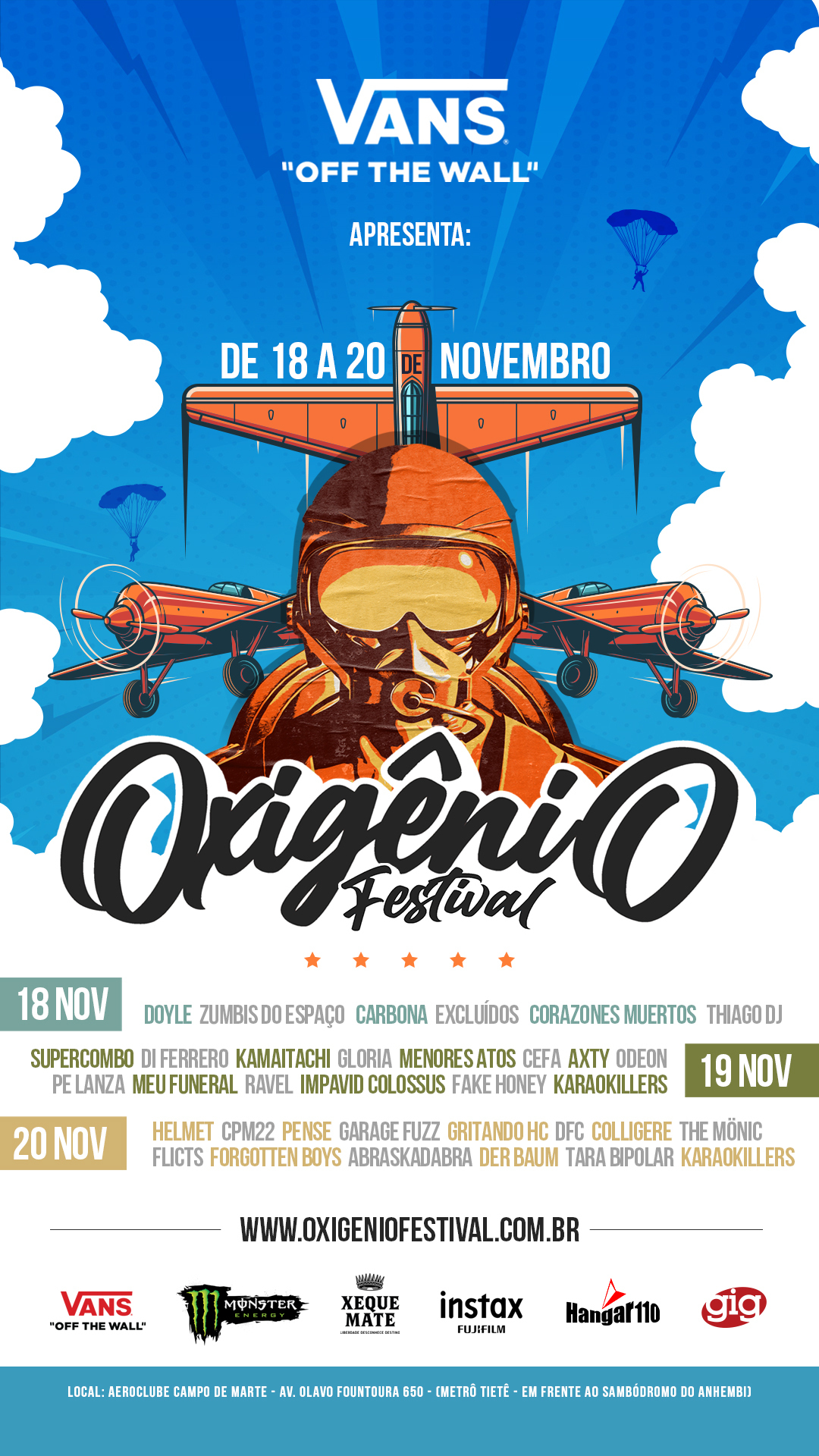 Stories - Oxigenio Festival 2022 dias