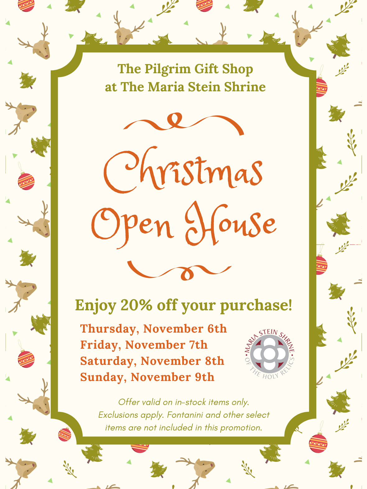 2025 Christmas Open House Poster US 