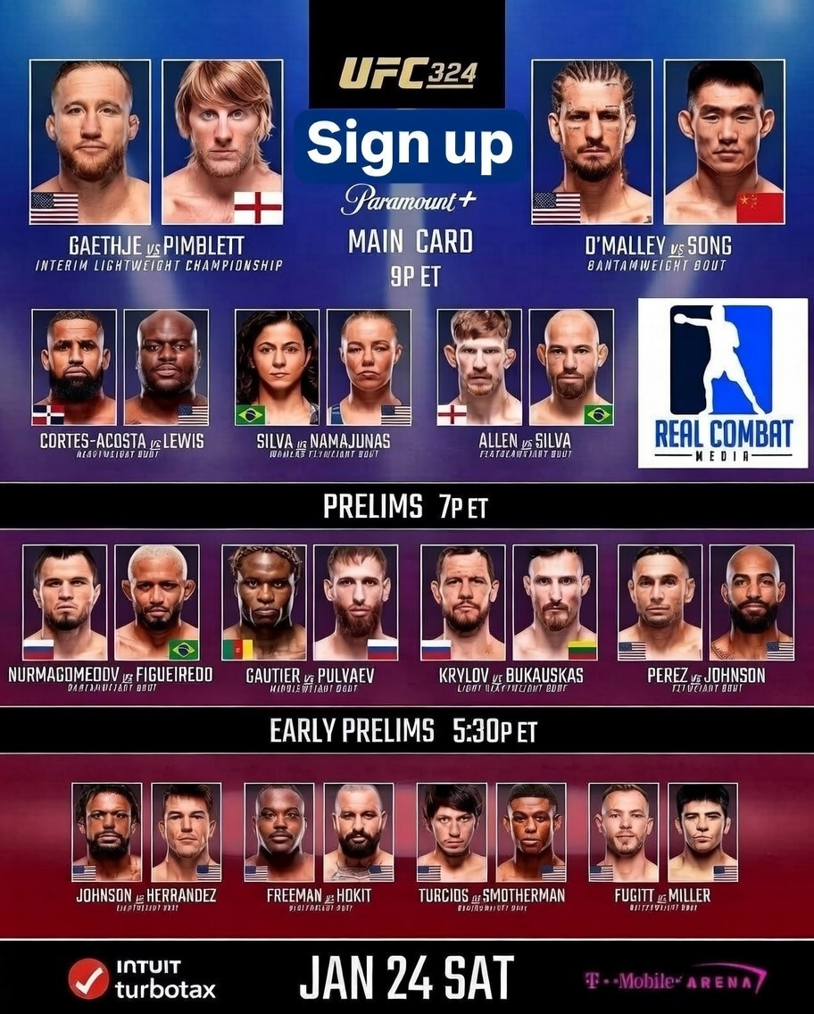 UFC 324 Paramount Poster