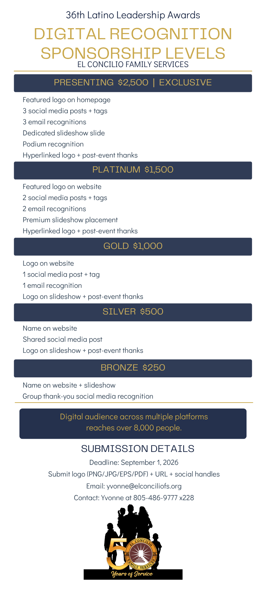 Digital Recognition Sponsor 1