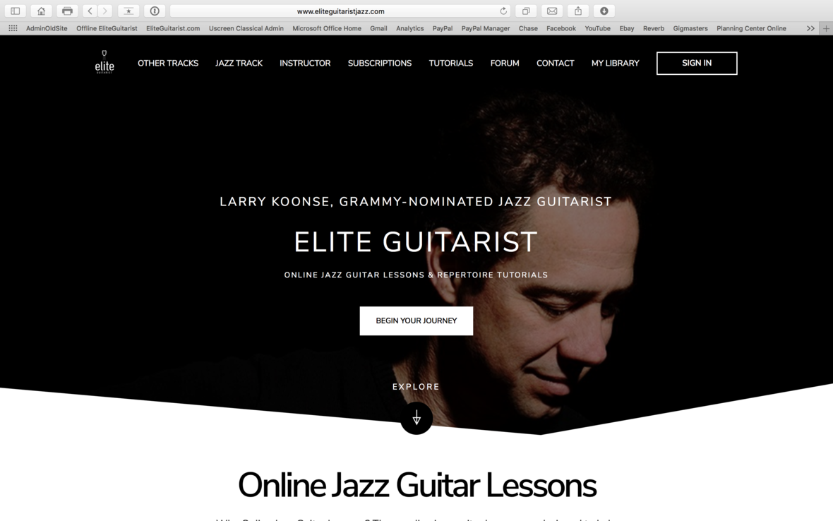 New EliteGuitarist Jazz Track site ELITE GUITARIST