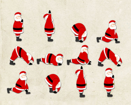Santa stretching